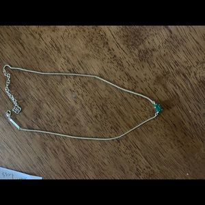 Kendra Scott Helga Necklace Gold & Emerald Drusy